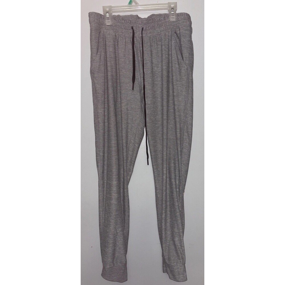 Pink Victoria Secrets Joggers Gray With Pink Logo On Side Leg  Size  Med